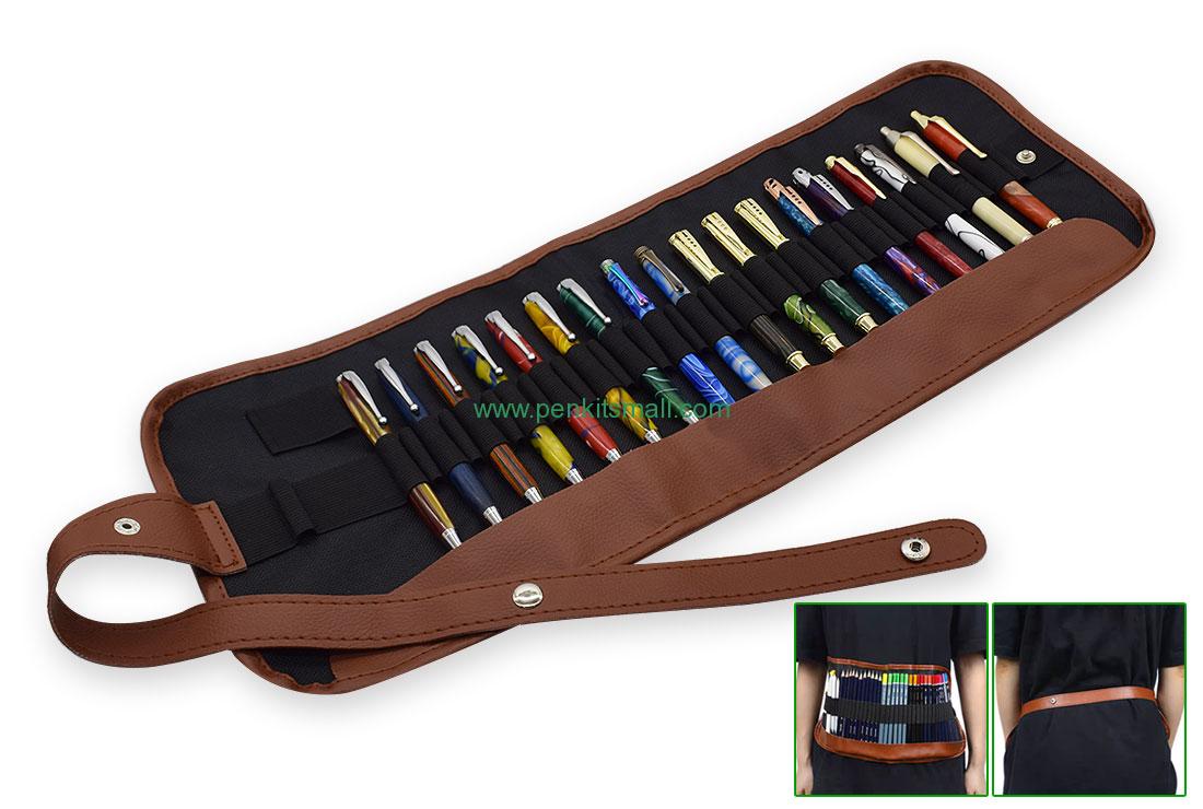 RZ-LRPC-O36 Vintage 36 Slots Roll-Up Pen Case