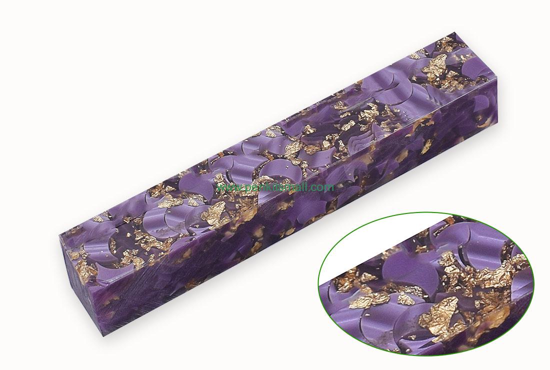 RZ-RN35-P1BL35P1 Purple Resin pen blanks